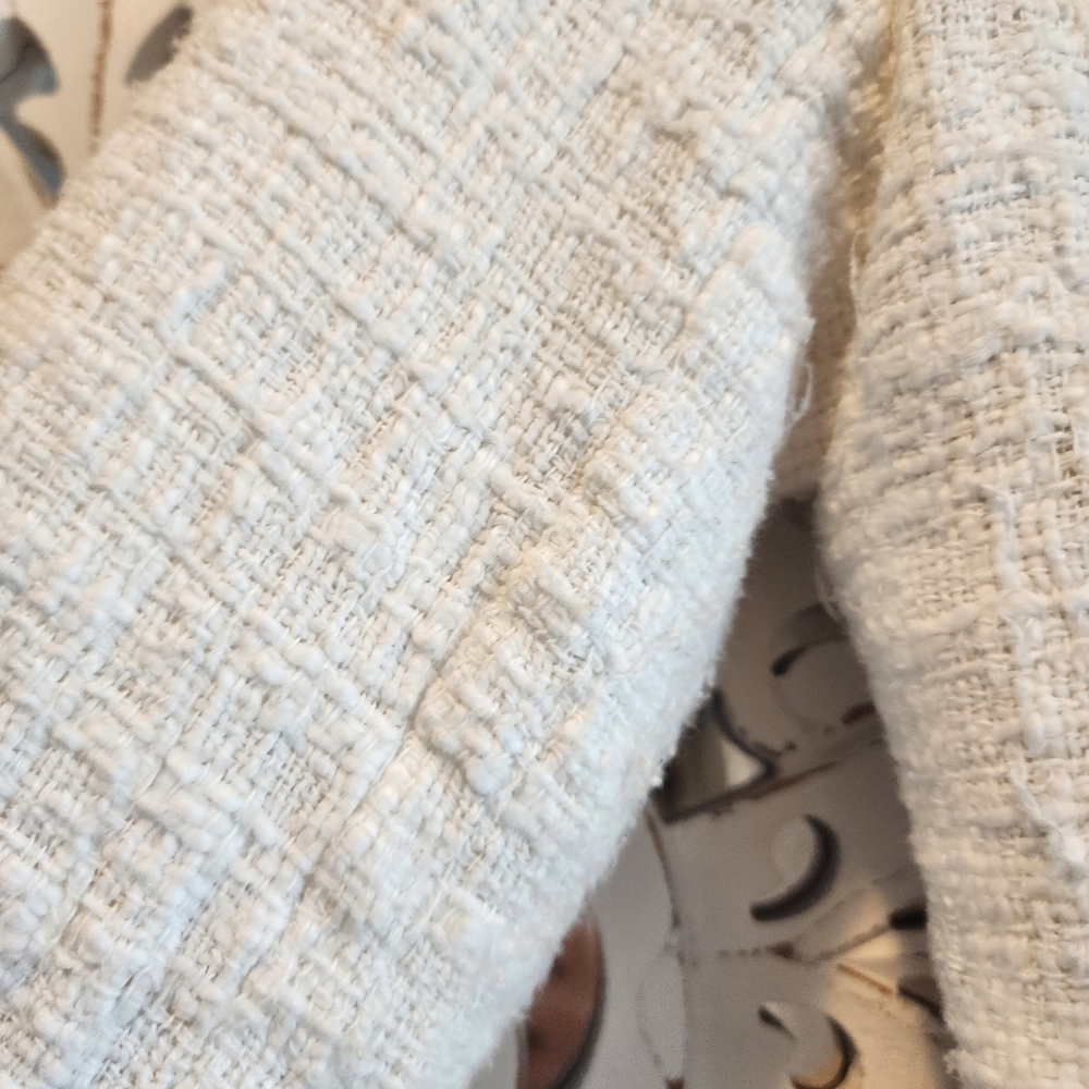 BELLA DAHL TWEED WHITE BLAZER SIZE MEDIUM - Picture 11 of 13